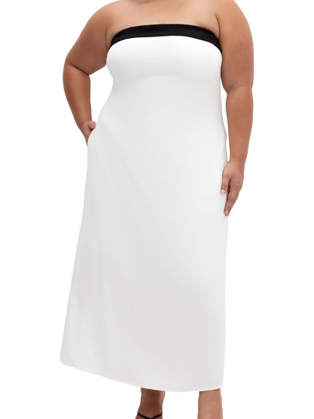 City Chic Plus Size Strapless Dress- Lina